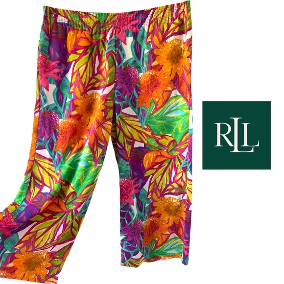 Lauren Ralph Lauren Tropical Sunny Wide Leg Pant